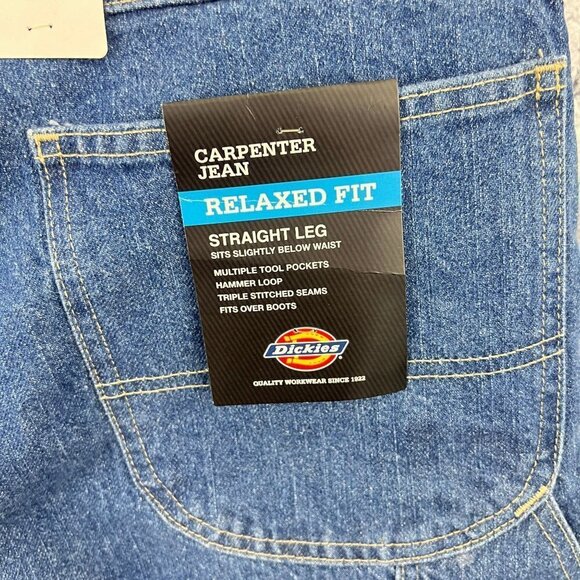 Dickies Carpenter Jean Relaxed Fit Straight Leg Below Waist Pants Size 40 x 30 - Picture 4 of 9